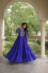 Ka 1275 Faux Georgette Laheriya Print Work Navratri Gown